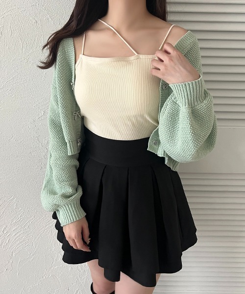 apres jour（アプレジュール）の「変形カップ付きキャミソール（キャミソール・レディース・アイボリー/ブラック・X-LARGE/フリー）」の9枚目の写真