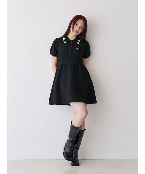 jouetie(ジュエティ)の「ニットポロミニワンピース(ワンピース・レディース・アイボリー/ブラック/グレー・MEDIUM)」の10枚目の写真