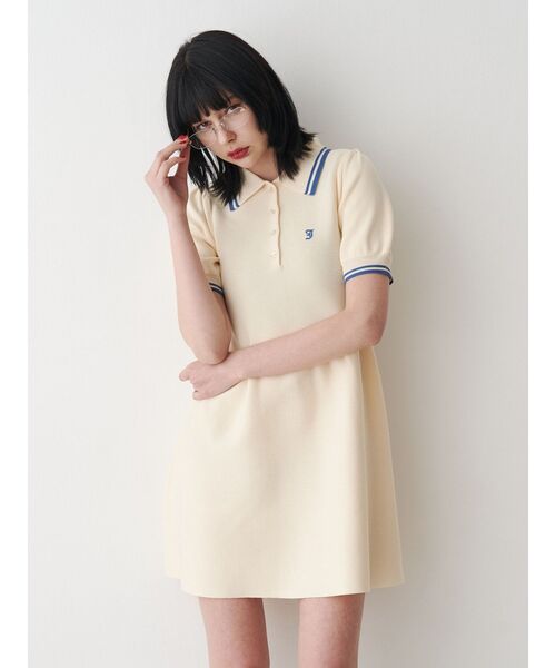 jouetie(ジュエティ)の「ニットポロミニワンピース(ワンピース・レディース・アイボリー/ブラック/グレー・MEDIUM)」の16枚目の写真