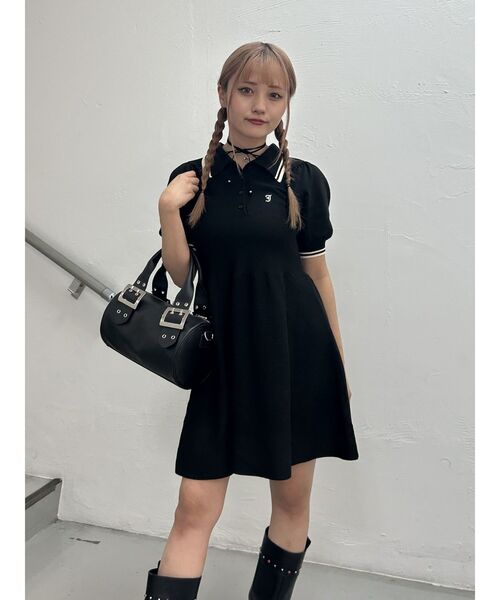 jouetie(ジュエティ)の「ニットポロミニワンピース(ワンピース・レディース・アイボリー/ブラック/グレー・MEDIUM)」の20枚目の写真