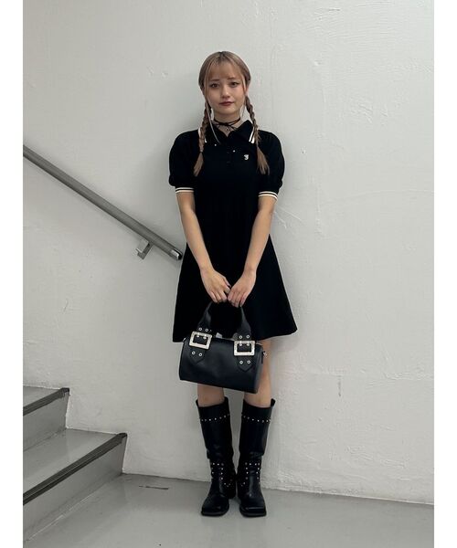 jouetie(ジュエティ)の「ニットポロミニワンピース(ワンピース・レディース・アイボリー/ブラック/グレー・MEDIUM)」の22枚目の写真