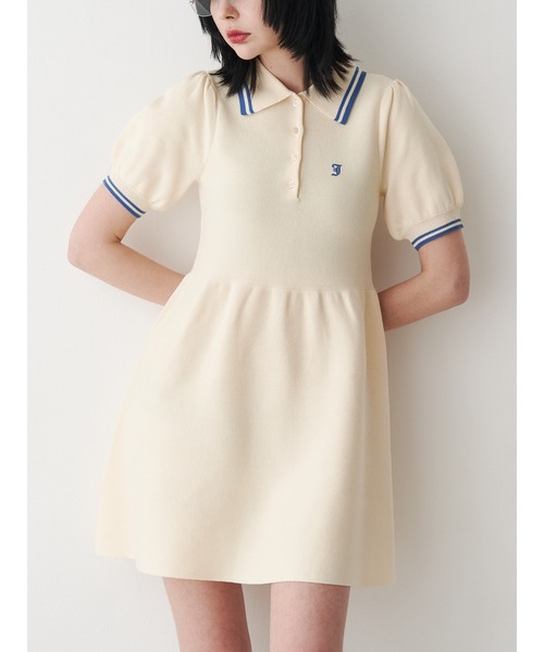 ニットポロフィットミニワンピース jouetie ジュエティ jouetie ワンピース ニットポロフィットミニワンピース
