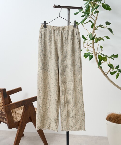 セール】花柄ストレッチパンツ/ イージーパンツ（その他パンツ