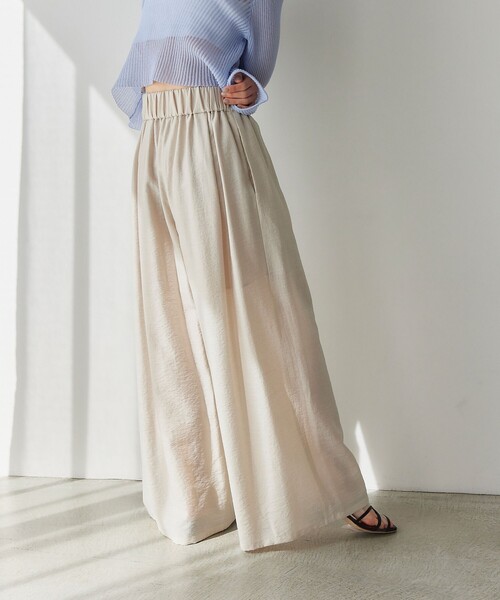 EMMEL REFINES（エメルリファインズ）の「＜EMMEL REFINES＞EM マーブル ローン パンツ（スラックス・レディース・ライトブルー/ベージュ/モカ・XS/S/M）」の8枚目の写真