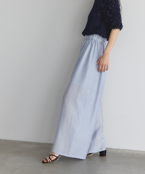 EMMEL REFINES（エメルリファインズ）の「＜EMMEL REFINES＞EM マーブル ローン パンツ（スラックス・レディース・ライトブルー/ベージュ/モカ・XS/S/M）」の12枚目の写真