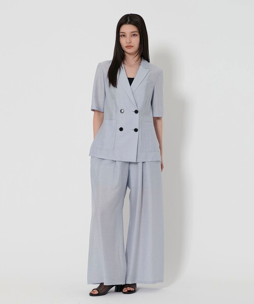 EMMEL REFINES（エメルリファインズ）の「＜EMMEL REFINES＞EM マーブル ローン パンツ（スラックス・レディース・ライトブルー/ベージュ/モカ・XS/S/M）」の21枚目の写真