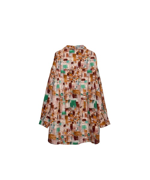 INTERPLAY(インタープレイ)の「【INTERPLAY】Open Collar Over Size Shirt【4:Pattern】-1(シャツ/ブラウス・メンズ・グリーン系/ネイビー系/パープル系/ホワイト系/レッド系・FREE)」の10枚目の写真