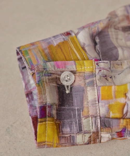 INTERPLAY(インタープレイ)の「【INTERPLAY】Open Collar Over Size Shirt【4:Pattern】-1(シャツ/ブラウス・メンズ・グリーン系/ネイビー系/パープル系/ホワイト系/レッド系・FREE)」の20枚目の写真
