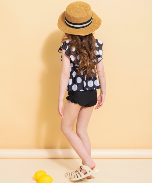 BRANSHES（ブランシェス）の「【水着 / SWIM】フリルタンキニ（水着・キッズ・ピンク/ライトグリーン/エメラルド/ブラック/サーモンピンク/ラベンダー/オレンジ/イエロー・120cm/110cm/100cm/90cm/150cm/140cm/130cm）」の20枚目の写真