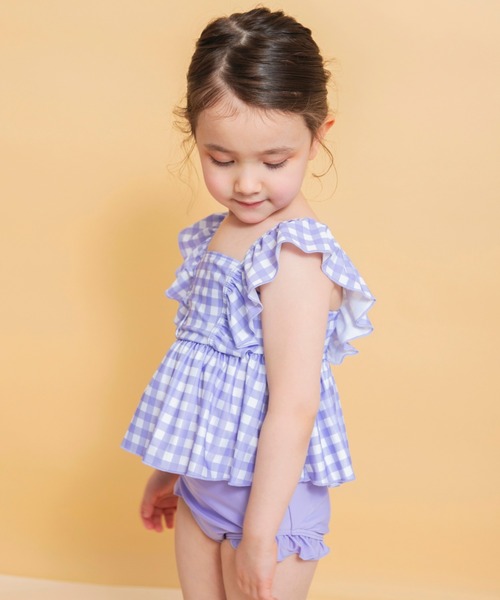 BRANSHES（ブランシェス）の「【水着 / SWIM】フリルタンキニ（水着・キッズ・ピンク/ライトグリーン/エメラルド/ブラック/サーモンピンク/ラベンダー/オレンジ/イエロー・120cm/110cm/100cm/90cm/150cm/140cm/130cm）」の13枚目の写真