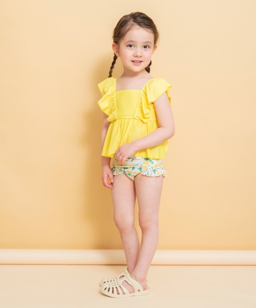 BRANSHES（ブランシェス）の「【水着 / SWIM】フリルタンキニ（水着・キッズ・ピンク/ライトグリーン/エメラルド/ブラック/サーモンピンク/ラベンダー/オレンジ/イエロー・120cm/110cm/100cm/90cm/150cm/140cm/130cm）」の21枚目の写真