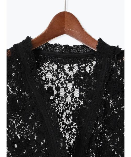 Te chichi（テチチ）の「レースボレロジャケット《2025spring catalog item》（ノーカラージャケット・レディース・オフホワイト/ブラック・F）」の18枚目の写真