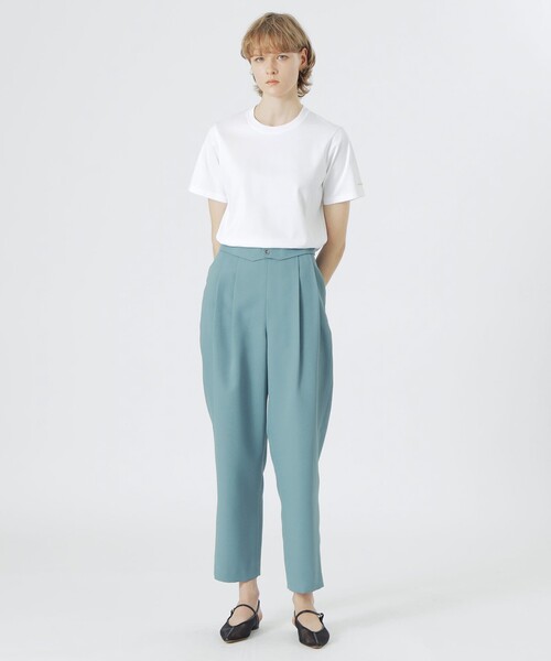 LOVELESS(ラブレス)の「クリアツイルテーパードパンツ(スラックス・レディース・ブラウン系その他3/ブラック/ブルー系その他4・34/36)」の7枚目の写真