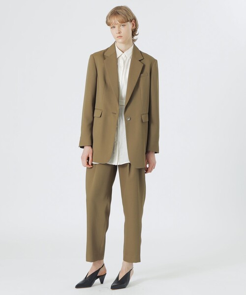 LOVELESS(ラブレス)の「クリアツイルテーパードパンツ(スラックス・レディース・ブラウン系その他3/ブラック/ブルー系その他4・34/36)」の9枚目の写真