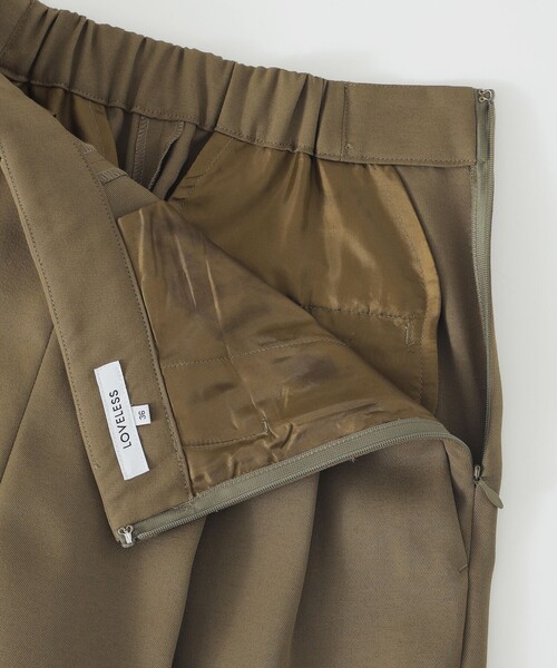 LOVELESS(ラブレス)の「クリアツイルテーパードパンツ(スラックス・レディース・ブラウン系その他3/ブラック/ブルー系その他4・34/36)」の16枚目の写真