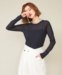 conte（コンテ）の「<conte>コットン シアー クルーネックカットソー（Tシャツ/カットソー）」