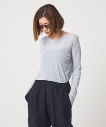 conte（コンテ）の「<conte>コットン シアー クルーネックカットソー（Tシャツ/カットソー）」