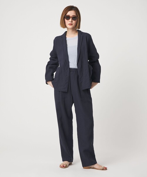 conte（コンテ）の「＜conte＞コットン シアー クルーネックカットソー（Tシャツ/カットソー・レディース・ネイビー/ダークブラウン/ホワイト/ブラック/ライトブルー・FREE）」の9枚目の写真