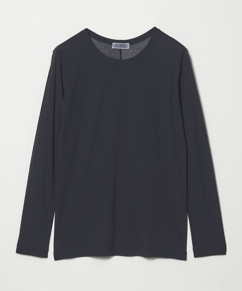 conte（コンテ）の「＜conte＞コットン シアー クルーネックカットソー（Tシャツ/カットソー・レディース・ネイビー/ダークブラウン/ホワイト/ブラック/ライトブルー・FREE）」の10枚目の写真