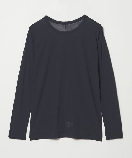 conte（コンテ）の「＜conte＞コットン シアー クルーネックカットソー（Tシャツ/カットソー・レディース・ネイビー/ダークブラウン/ホワイト/ブラック/ライトブルー・FREE）」の11枚目の写真