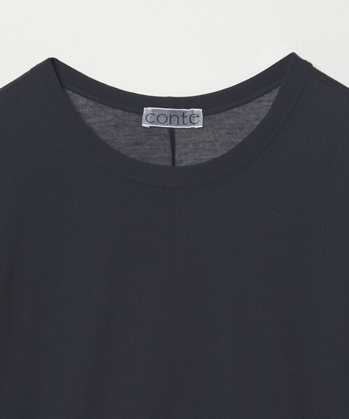 conte（コンテ）の「＜conte＞コットン シアー クルーネックカットソー（Tシャツ/カットソー・レディース・ネイビー/ダークブラウン/ホワイト/ブラック/ライトブルー・FREE）」の12枚目の写真