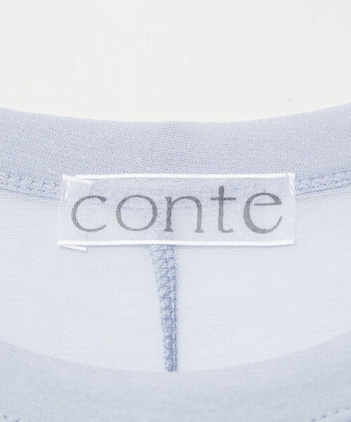 conte（コンテ）の「＜conte＞コットン シアー クルーネックカットソー（Tシャツ/カットソー・レディース・ネイビー/ダークブラウン/ホワイト/ブラック/ライトブルー・FREE）」の19枚目の写真