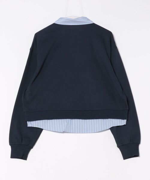 nemne store(ネンネストア)の「シャツドッキングスウェット(スウェット・レディース・杢グレー/ネイビー・MEDIUM/SMALL)」の8枚目の写真