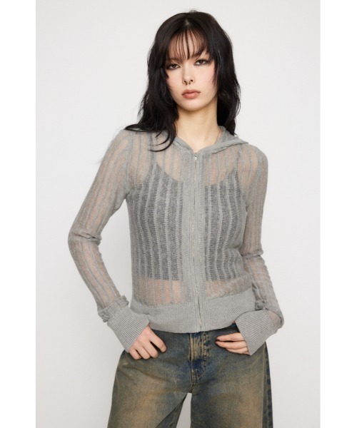 ラグアジェム　HOODIE ZIP KNIT トップス HOODIE ZIP KNIT トップス（ニット/セーター）｜LAGUA GEM