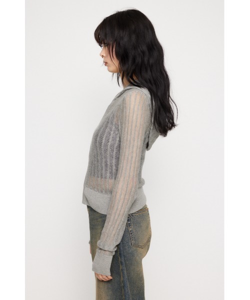 ラグアジェム　HOODIE ZIP KNIT トップス HOODIE ZIP KNIT トップス（ニット/セーター）｜LAGUA GEM