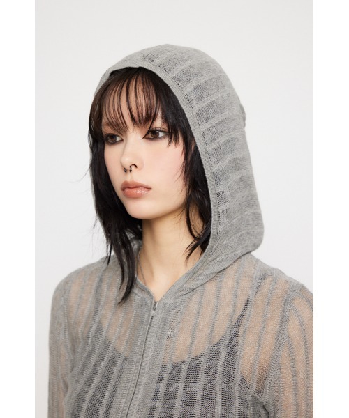 ラグアジェム　HOODIE ZIP KNIT トップス HOODIE ZIP KNIT トップス（ニット/セーター）｜LAGUA GEM