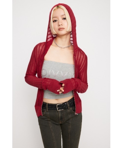 ラグアジェム　HOODIE ZIP KNIT トップス HOODIE ZIP KNIT トップス（ニット/セーター）｜LAGUA GEM