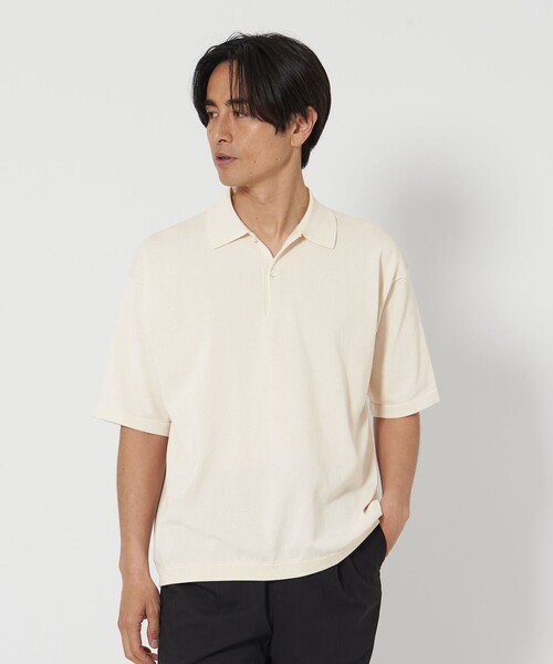 beauty＆youth デオドラント ショートスリーブニットポロ 抗菌・防臭 デオドラント ショートスリーブ ニットポロ -抗菌・防臭