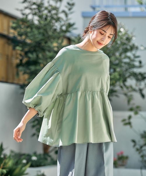 FOUND GOOD(ファウンドグッド)の「フハクキリカエPO/5S(Tシャツ/カットソー・レディース・ホワイト系5/グリーン系8/ブルー系2/パープル系2/ブラック/グレー系8/ベージュ/ネイビー・M/S/L)」の5枚目の写真