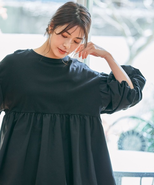 FOUND GOOD(ファウンドグッド)の「フハクキリカエPO/5S(Tシャツ/カットソー・レディース・ホワイト系5/グリーン系8/ブルー系2/パープル系2/ブラック/グレー系8/ベージュ/ネイビー・M/S/L)」の14枚目の写真