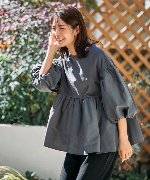 FOUND GOOD(ファウンドグッド)の「フハクキリカエPO/5S(Tシャツ/カットソー・レディース・ホワイト系5/グリーン系8/ブルー系2/パープル系2/ブラック/グレー系8/ベージュ/ネイビー・M/S/L)」の15枚目の写真