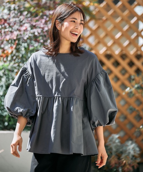 FOUND GOOD(ファウンドグッド)の「フハクキリカエPO/5S(Tシャツ/カットソー・レディース・ホワイト系5/グリーン系8/ブルー系2/パープル系2/ブラック/グレー系8/ベージュ/ネイビー・M/S/L)」の16枚目の写真