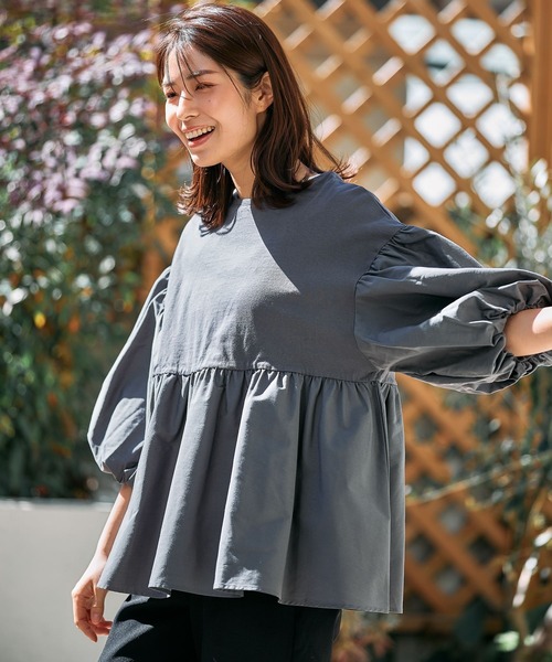 FOUND GOOD(ファウンドグッド)の「フハクキリカエPO/5S(Tシャツ/カットソー・レディース・ホワイト系5/グリーン系8/ブルー系2/パープル系2/ブラック/グレー系8/ベージュ/ネイビー・M/S/L)」の17枚目の写真