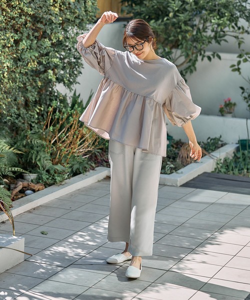 FOUND GOOD(ファウンドグッド)の「フハクキリカエPO/5S(Tシャツ/カットソー・レディース・ホワイト系5/グリーン系8/ブルー系2/パープル系2/ブラック/グレー系8/ベージュ/ネイビー・M/S/L)」の18枚目の写真