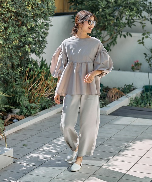 FOUND GOOD(ファウンドグッド)の「フハクキリカエPO/5S(Tシャツ/カットソー・レディース・ホワイト系5/グリーン系8/ブルー系2/パープル系2/ブラック/グレー系8/ベージュ/ネイビー・M/S/L)」の20枚目の写真