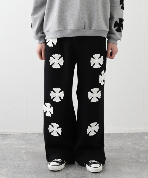 DISCOVERED(ディスカバード)の「DISCOVERED/ ディスカバード IRON CROSS CROCHET SWEAT PANT(スラックス・メンズ・ブラック/グレー・3)」の11枚目の写真