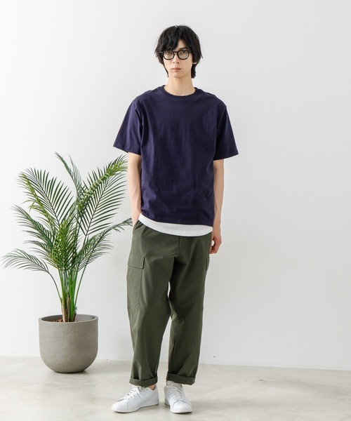 DISCUS(ディスカス)の「【DISCUS/ディスカス】USAコットン ワッペンロゴ刺繍 無地 クルーネック半袖Tシャツ レディース メンズ(Tシャツ/カットソー・メンズ・ブルー/グリーン/ブラック/ネイビー/グレー/ホワイト・X-LARGE/LARGE/MEDIUM)」の17枚目の写真