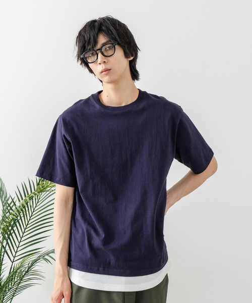 DISCUS(ディスカス)の「【DISCUS/ディスカス】USAコットン ワッペンロゴ刺繍 無地 クルーネック半袖Tシャツ レディース メンズ(Tシャツ/カットソー・メンズ・ブルー/グリーン/ブラック/ネイビー/グレー/ホワイト・X-LARGE/LARGE/MEDIUM)」の20枚目の写真