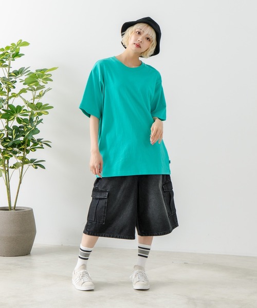 DISCUS(ディスカス)の「【DISCUS/ディスカス】USAコットン ワッペンロゴ刺繍 無地 クルーネック半袖Tシャツ レディース メンズ(Tシャツ/カットソー・メンズ・ブルー/グリーン/ブラック/ネイビー/グレー/ホワイト・X-LARGE/LARGE/MEDIUM)」の13枚目の写真