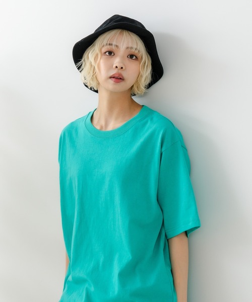 DISCUS(ディスカス)の「【DISCUS/ディスカス】USAコットン ワッペンロゴ刺繍 無地 クルーネック半袖Tシャツ レディース メンズ(Tシャツ/カットソー・メンズ・ブルー/グリーン/ブラック/ネイビー/グレー/ホワイト・X-LARGE/LARGE/MEDIUM)」の16枚目の写真
