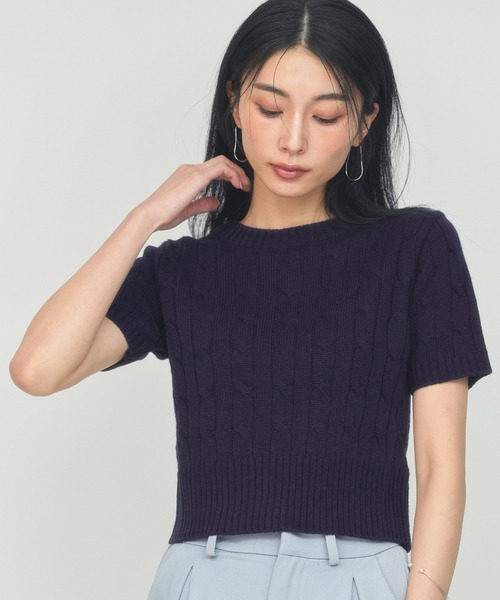 BLUE×PALANG(ブルーパラン)の「TOM SHORT KNIT(Tシャツ/カットソー・レディース・ネイビー/ライトブルー/ロイヤルブルー・FREE)」の8枚目の写真