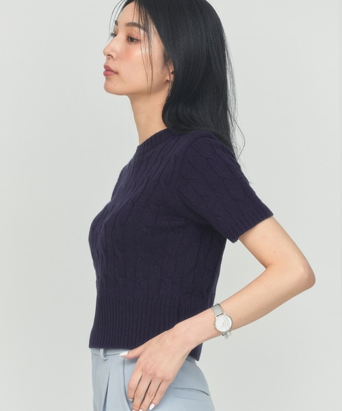 BLUE×PALANG(ブルーパラン)の「TOM SHORT KNIT(Tシャツ/カットソー・レディース・ネイビー/ライトブルー/ロイヤルブルー・FREE)」の9枚目の写真