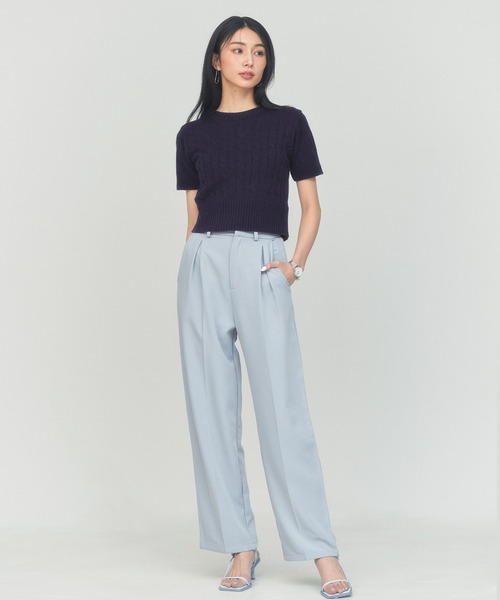 BLUE×PALANG(ブルーパラン)の「TOM SHORT KNIT(Tシャツ/カットソー・レディース・ネイビー/ライトブルー/ロイヤルブルー・FREE)」の11枚目の写真