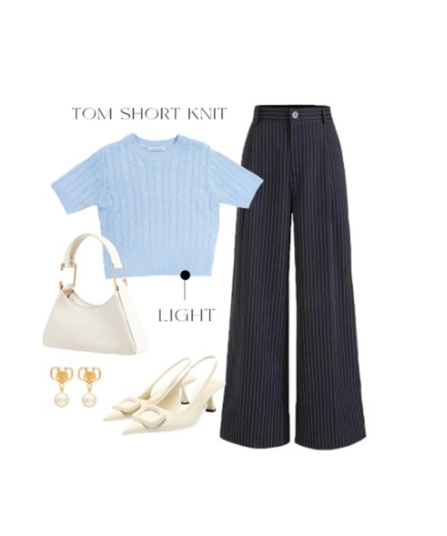 BLUE×PALANG(ブルーパラン)の「TOM SHORT KNIT(Tシャツ/カットソー・レディース・ネイビー/ライトブルー/ロイヤルブルー・FREE)」の20枚目の写真