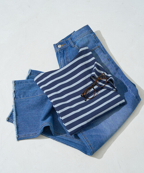 FREAK'S STORE(フリークスストア)の「限定展開 ボートネックバスクボーダー半袖Tシャツ(Tシャツ/カットソー・レディース・ベージュ/ブルー/グリーン/レッド/オフホワイト/その他3/その他1/イエロー/オレンジ/ネイビー・フリ-)」の4枚目の写真