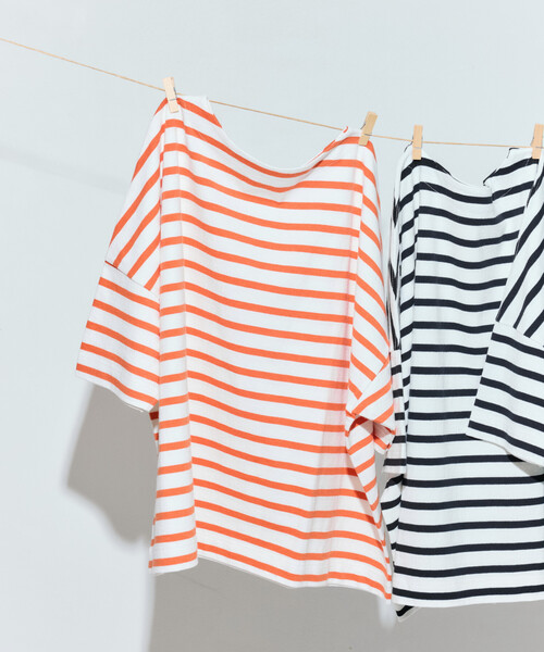 FREAK'S STORE(フリークスストア)の「限定展開 ボートネックバスクボーダー半袖Tシャツ(Tシャツ/カットソー・レディース・ベージュ/ブルー/グリーン/レッド/オフホワイト/その他3/その他1/イエロー/オレンジ/ネイビー・フリ-)」の22枚目の写真